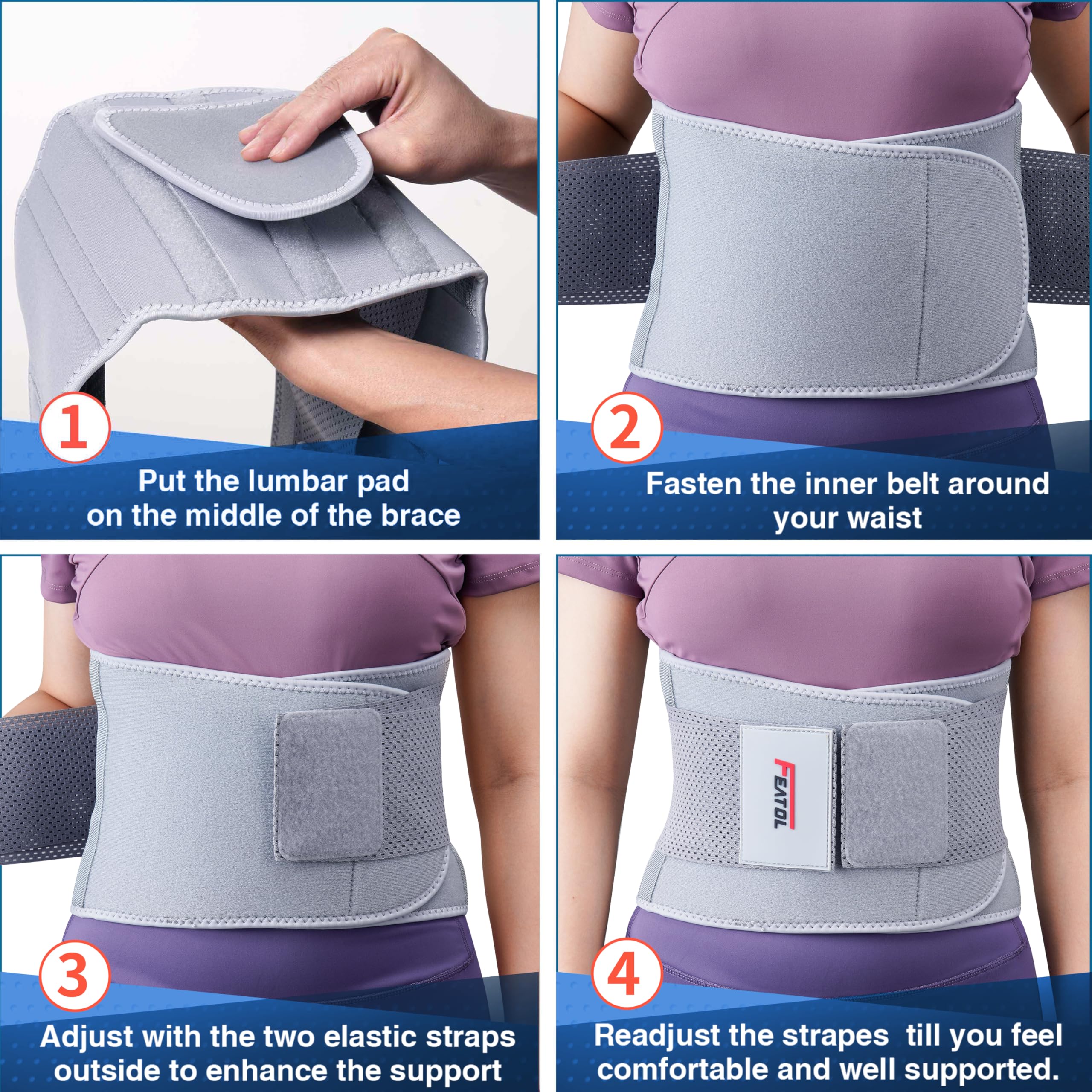 Neoprene inner band delivers gentle compression without restricting movement.