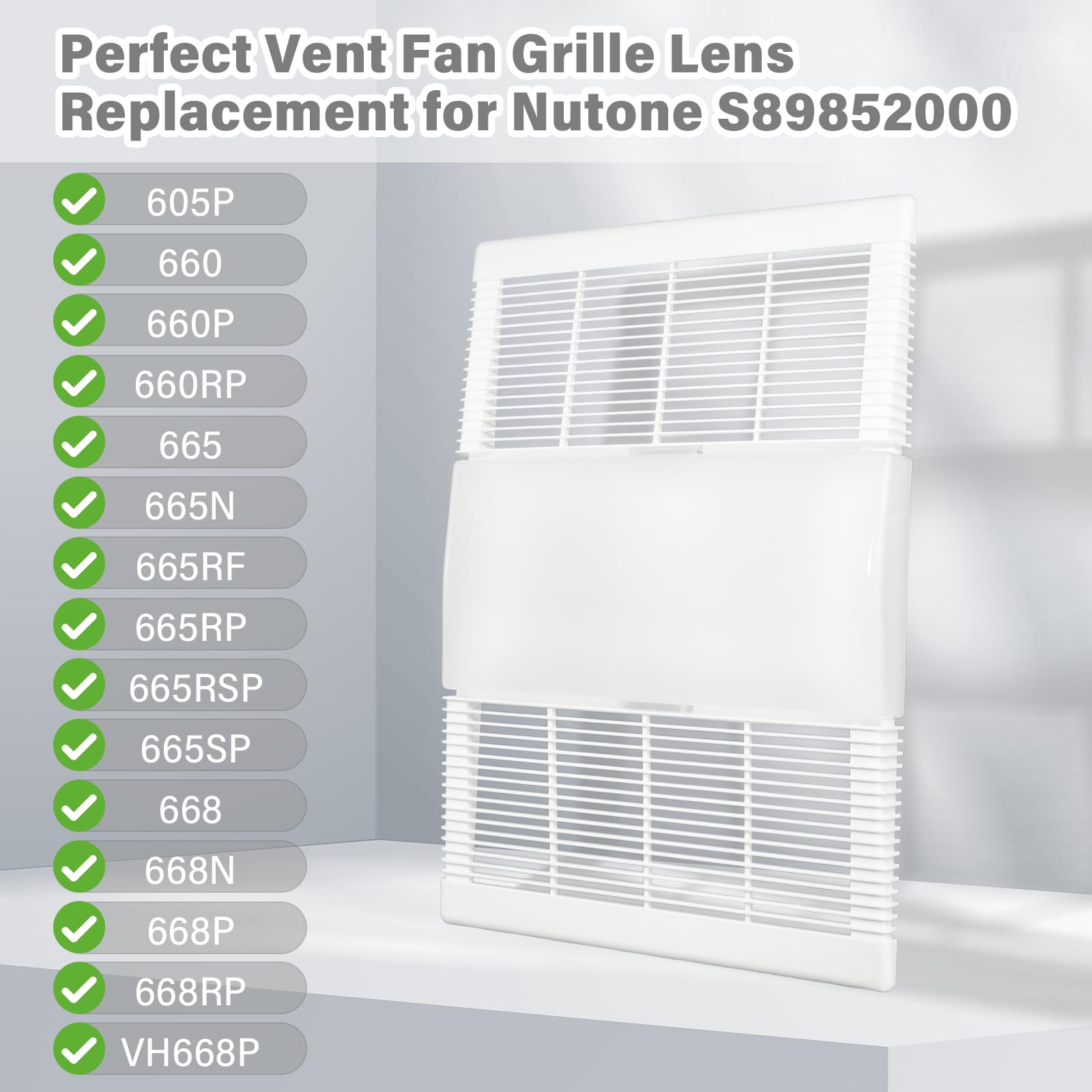 Feeligivin S89852000 ABS material ensures durable, long-lasting vent cover.