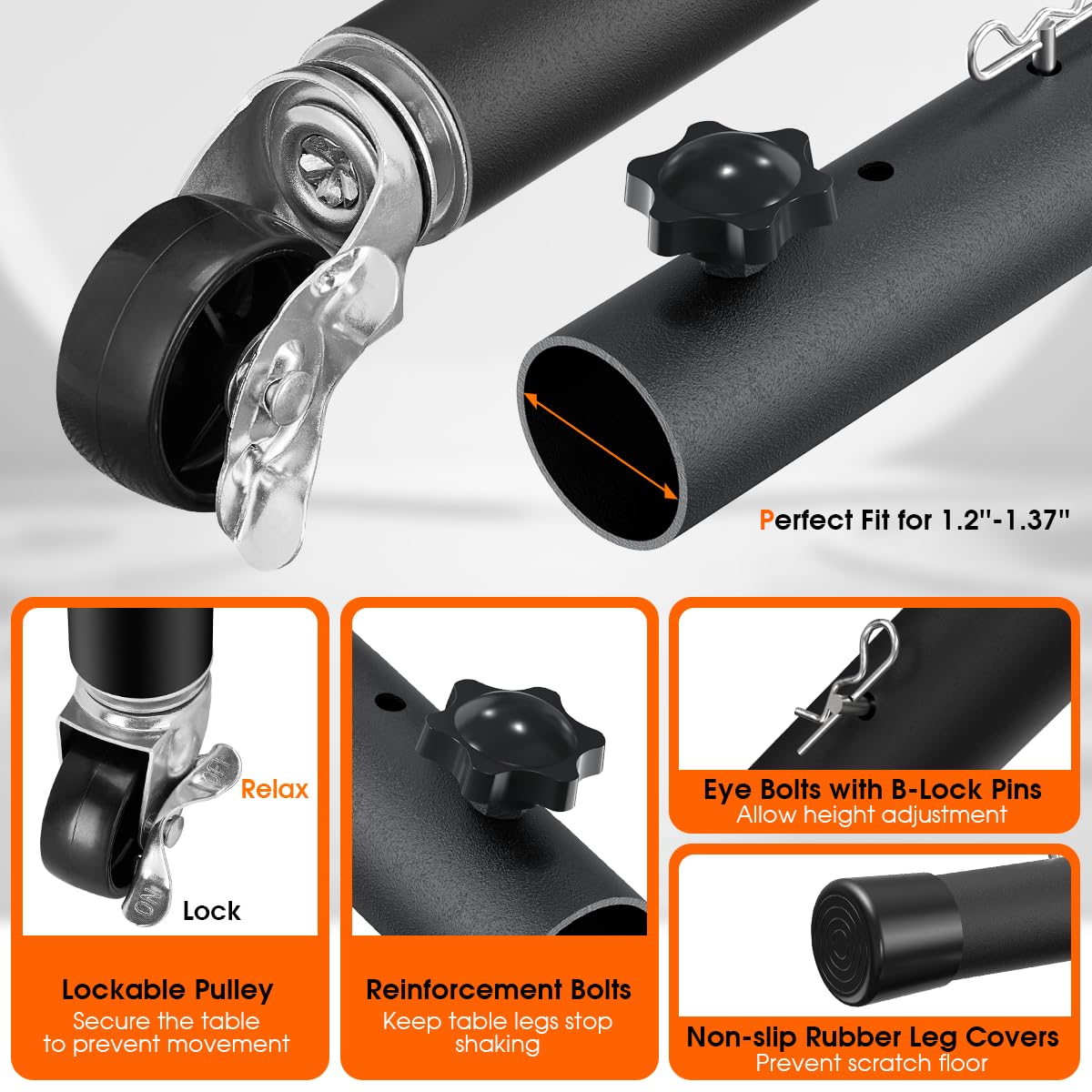Feeloco detachable locking casters for flexible mobility
