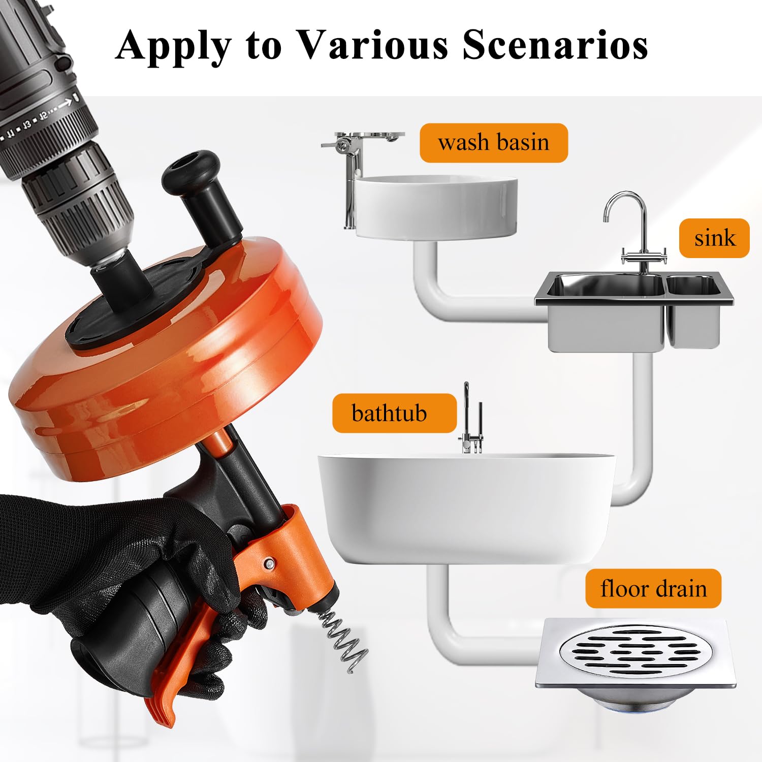 Feeloco auto-feed system with easy grip for streamlined clog removal.