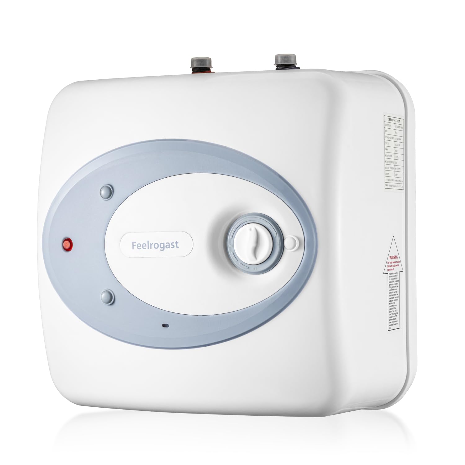 Feelrogast 8-gallon under-sink heater delivers compact hot water on demand.