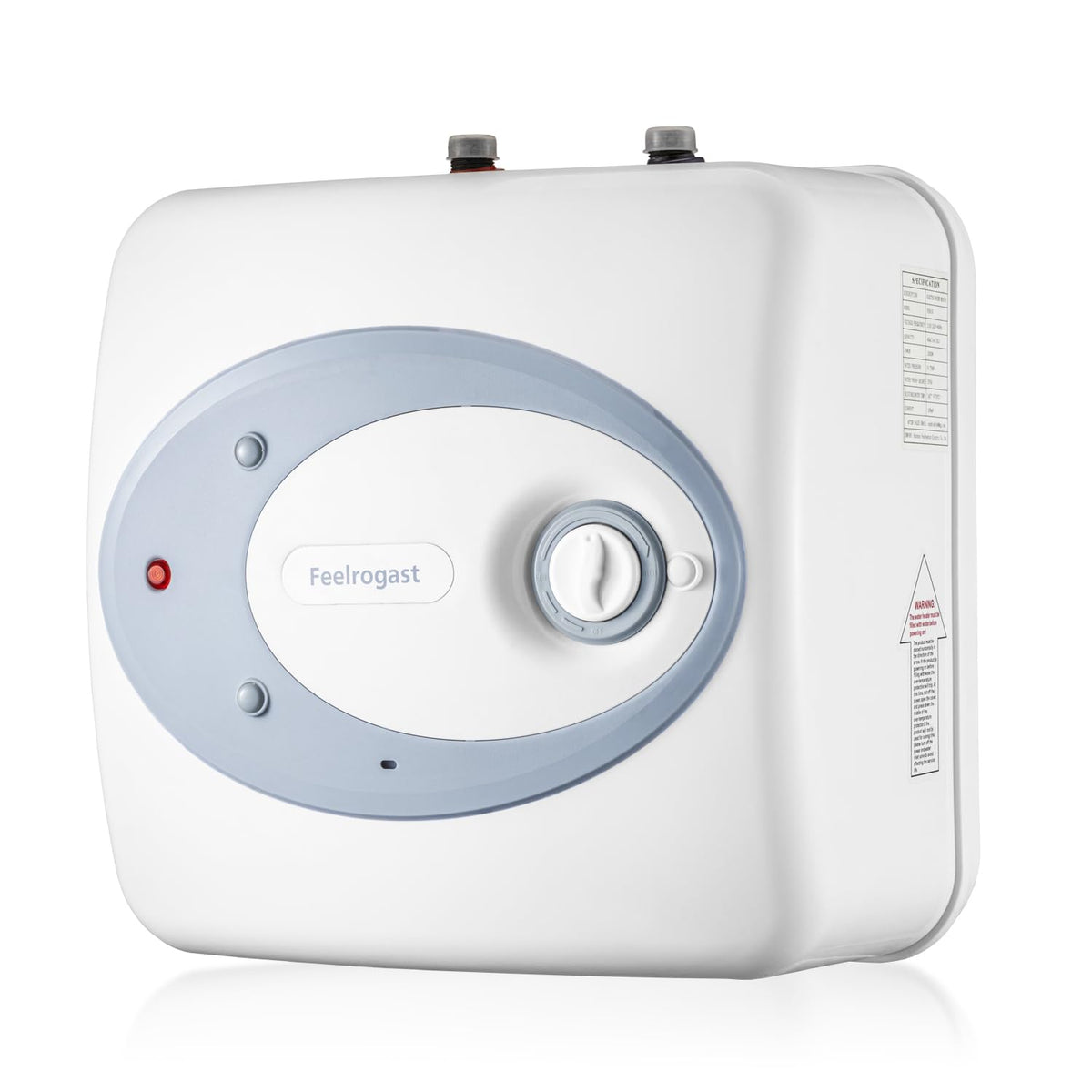 Feelrogast 8-gallon under-sink heater delivers compact hot water on demand.