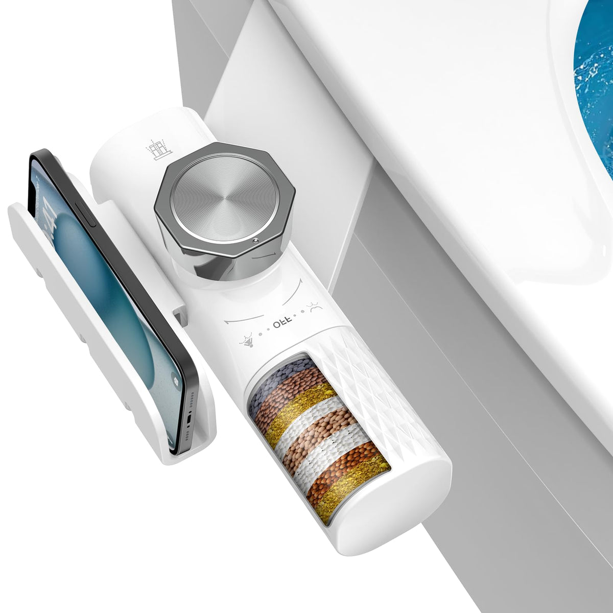 FEELSO bidet attachment with filter system for cleaner water and healthier bathroom hygiene