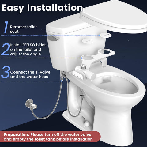 FEELSO bidet easy installation with included hardware