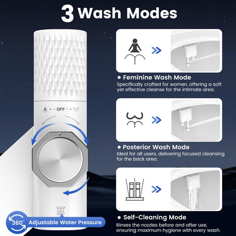 FEELSO bidet installation on-seat maintains bathroom aesthetics and seating comfort