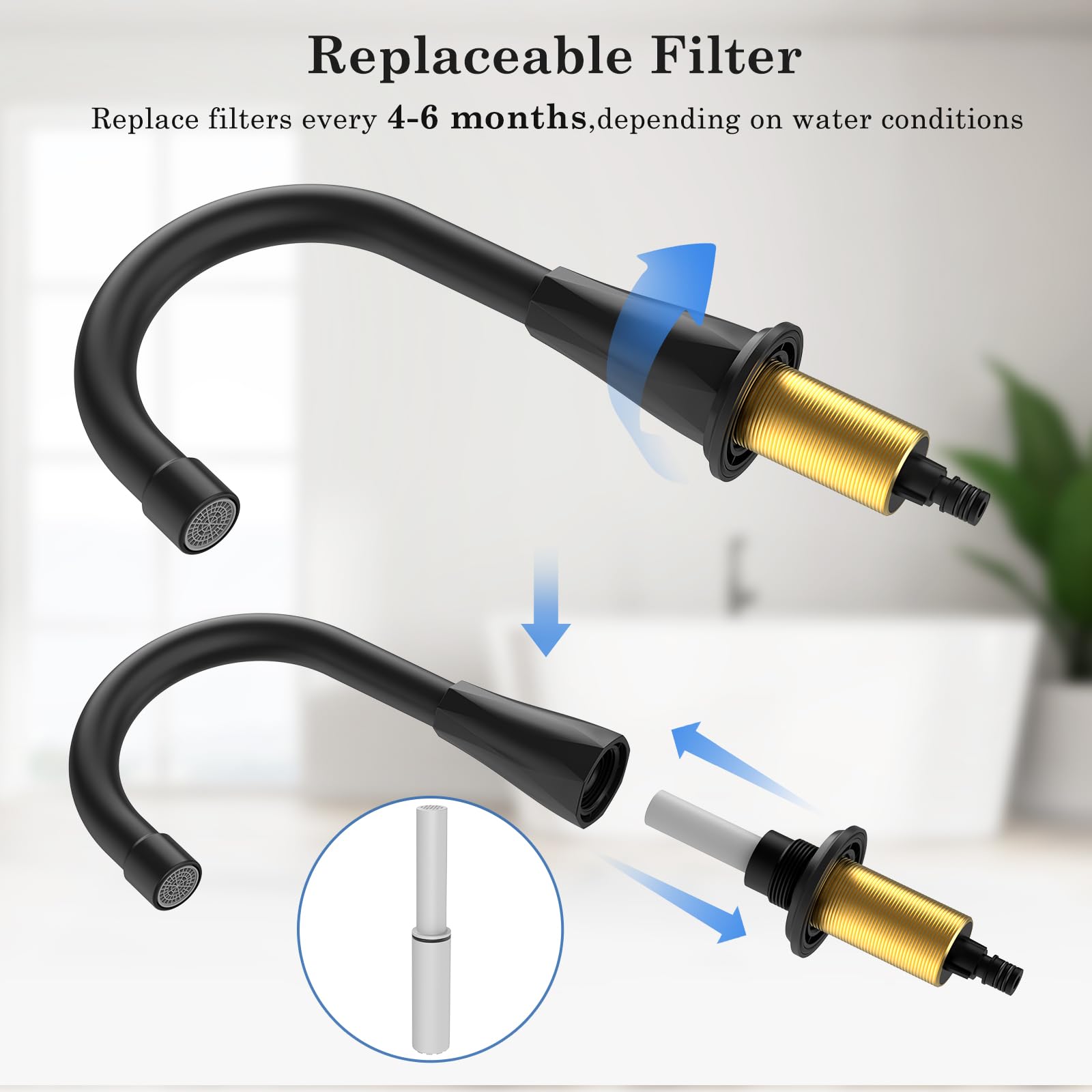 Contemporary FEELSO faucet design complements diverse bathroom decors.