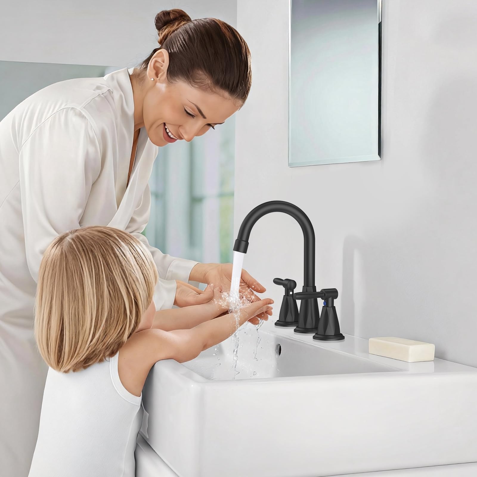 Durable FEELSO finish resists daily wear for a clean look longer.