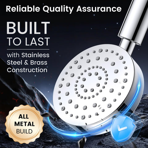 FEELSO brass holder and shower head offering durable mounting.