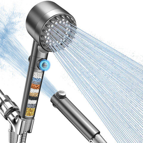 FEELSO filtered shower head handheld delivers a powerful spray for quick showers