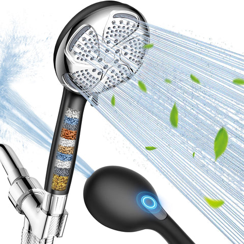 FEELSO filtered shower head handheld with compact design for flexible rinsing and chlorine reduction
