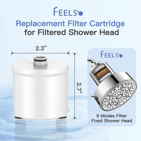 FEELSO KDF-55 calcium sulfite filter core removes chlorine and odors.