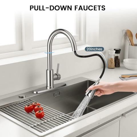 FEELSO high-arc design provides ample clearance for tall pots and deep sinks.