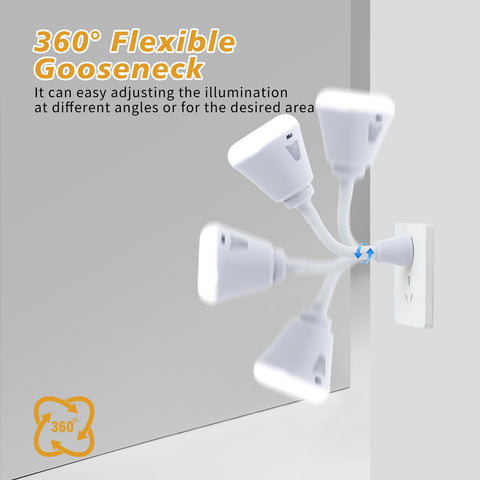 FEFURS flexible arm night light spots ideal lighting for closets and stairs.