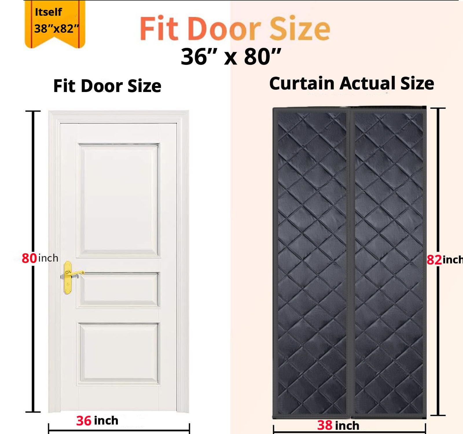 FEGO magnetic closure door curtain demonstrating hands-free entry