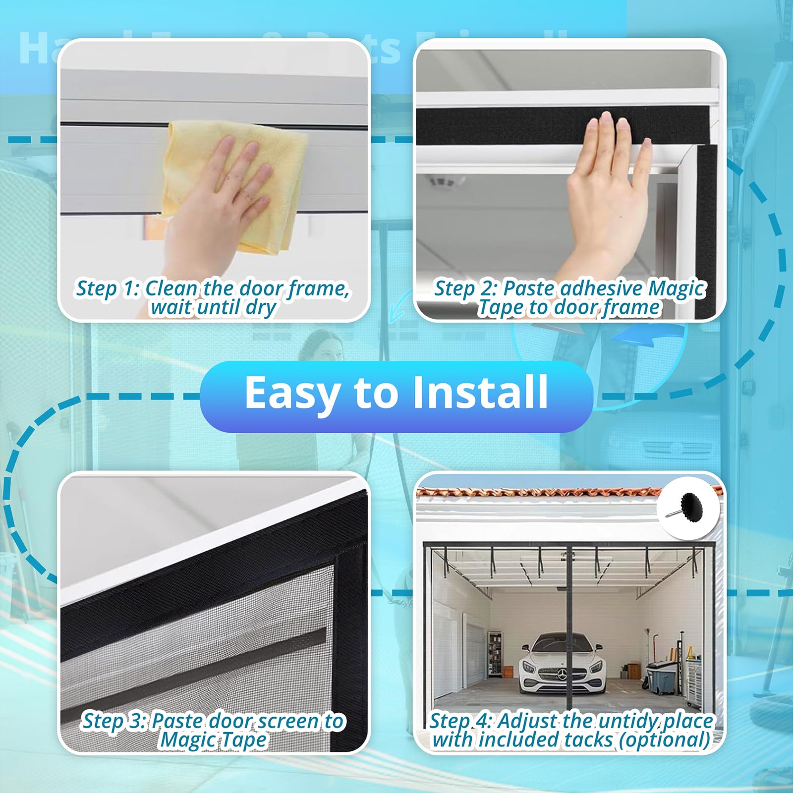FEGO wide-application screen suitable for patios and workshops.