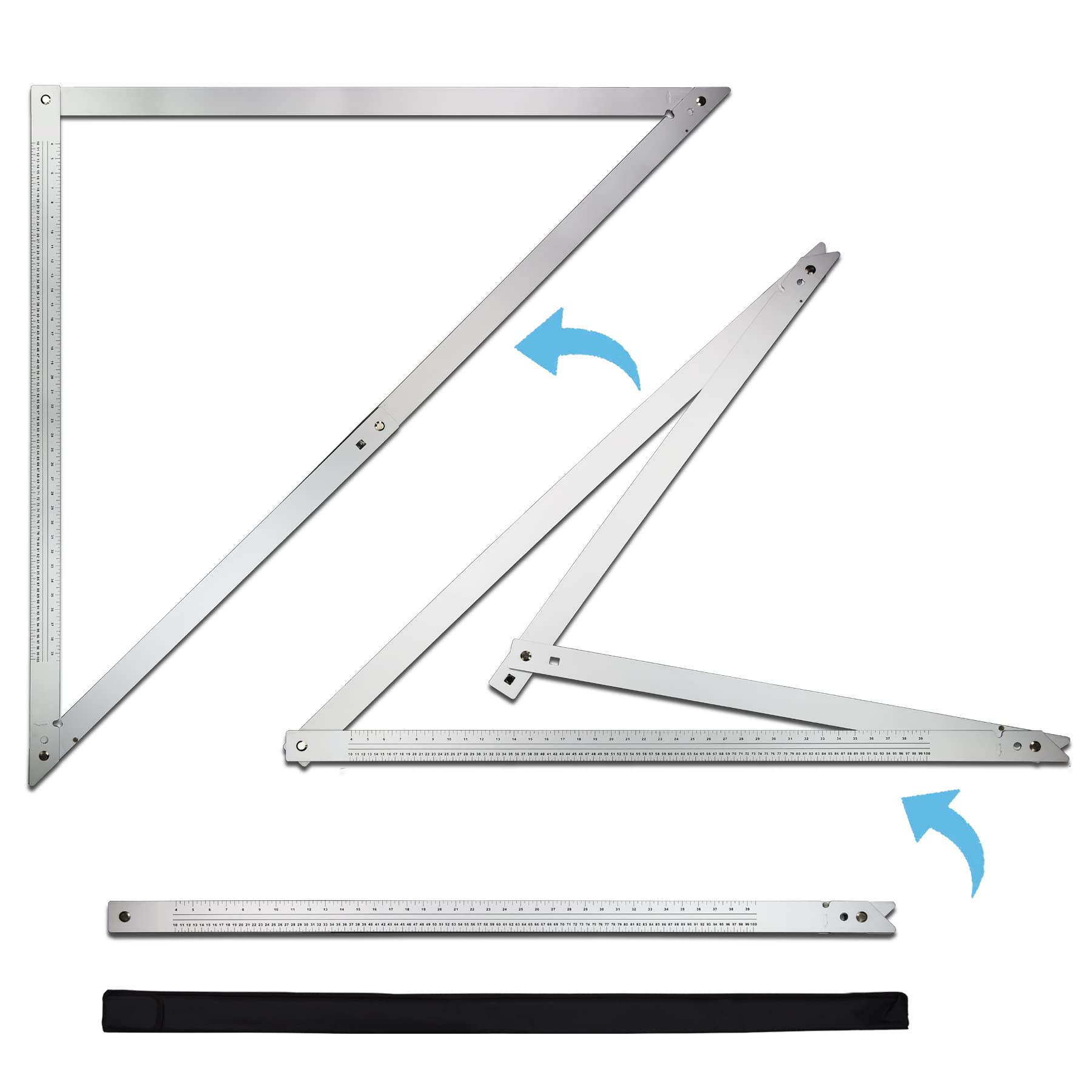 FEI-RONG framing square shows adjustable 45 and 90 degree angles