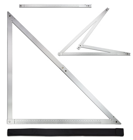 FEI-RONG 48-inch aluminum framing square folded for portability and quick setup