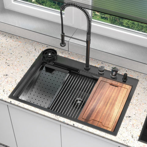 Feibus double-workstation steps maximizing kitchen efficiency