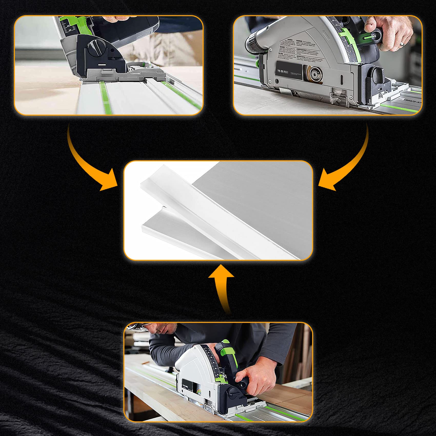 Feikeer precise cut guard aligned to scribe line