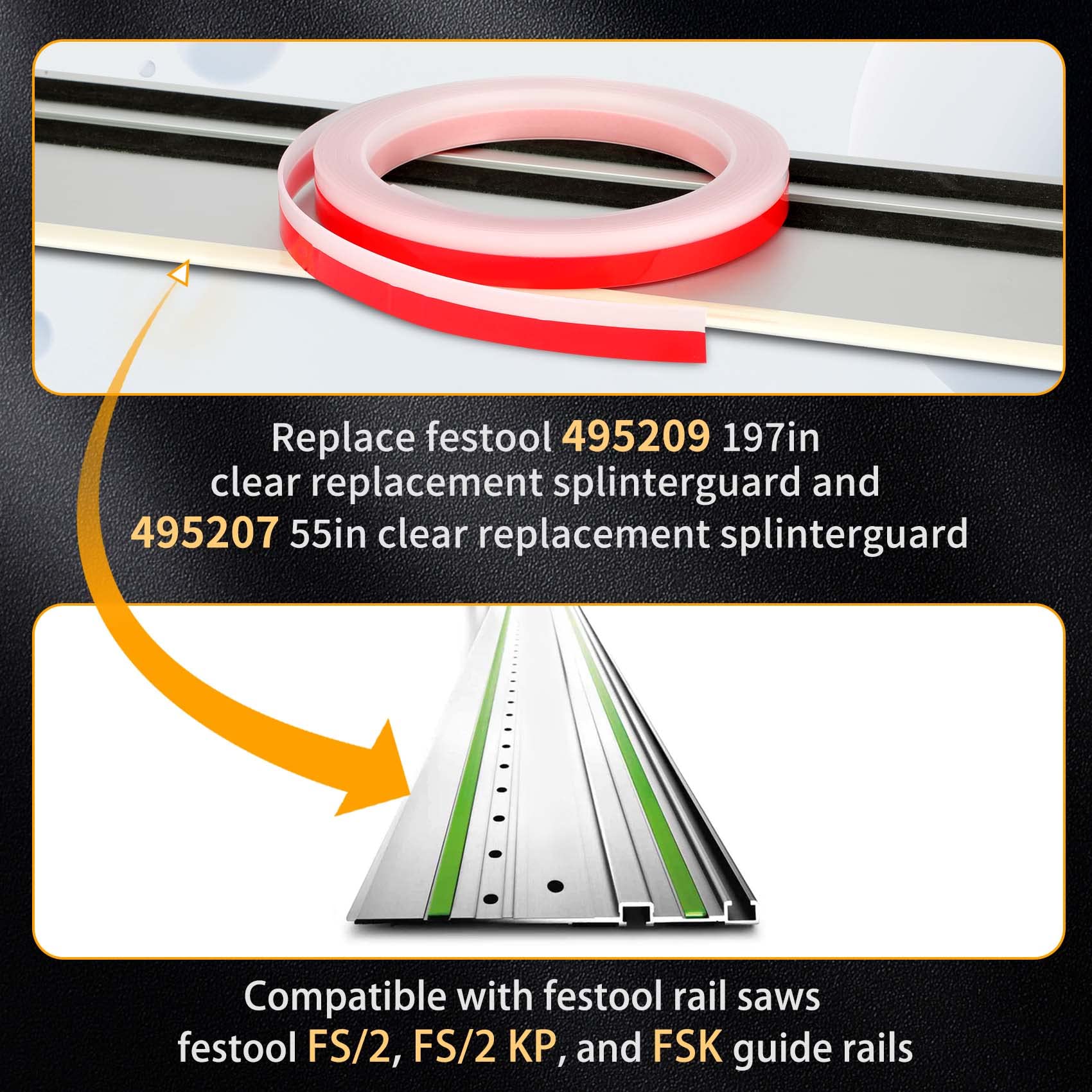 Feikeer splinter guard tape transparency enhances cut line visibility