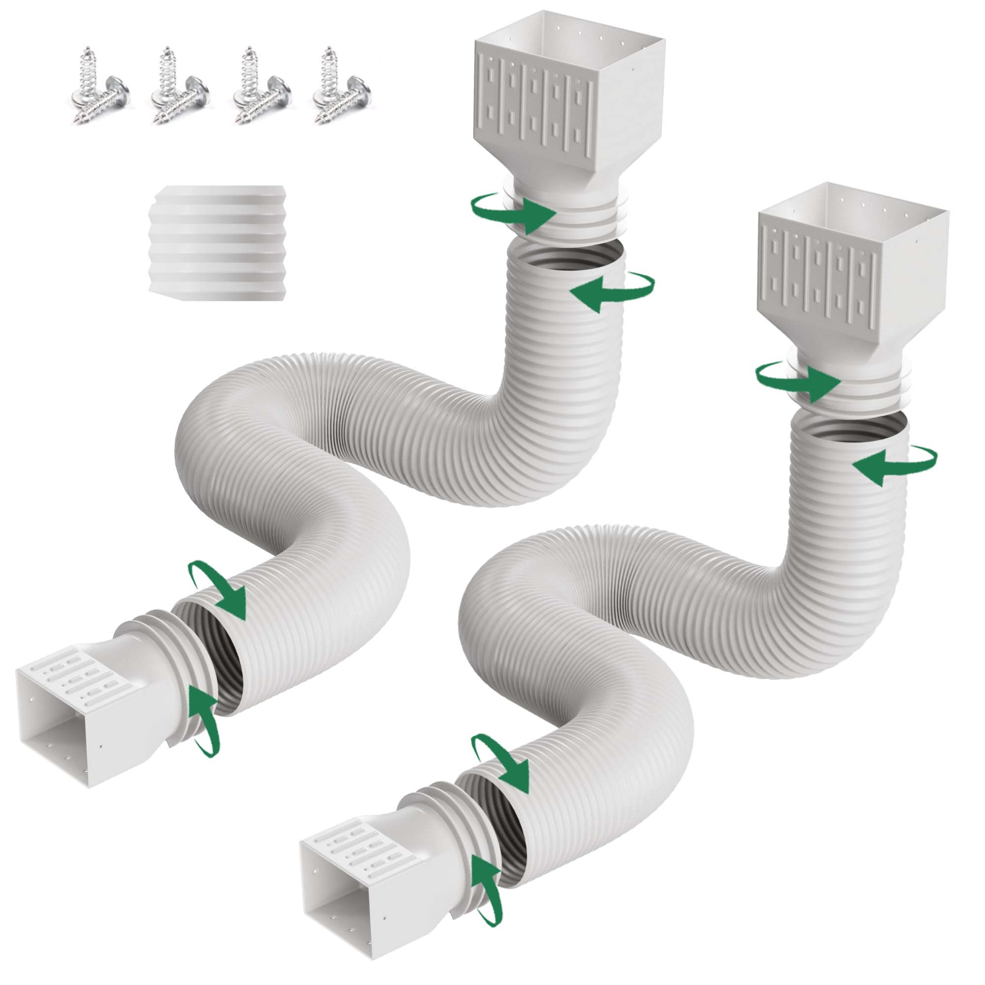 FEILAYDUN downspout extension extended to 66 inches for efficient drainage