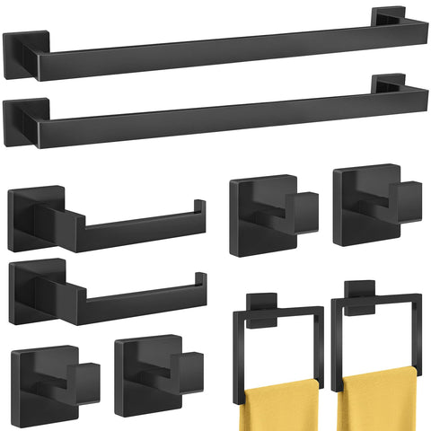 FEILERN 24-inch towel bar in matte black for a coordinated bathroom