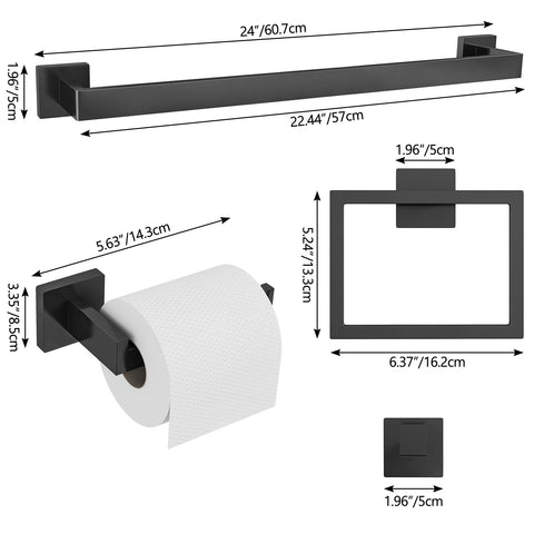 FEILERN rectangular towel ring provides tidy storage and easy access.