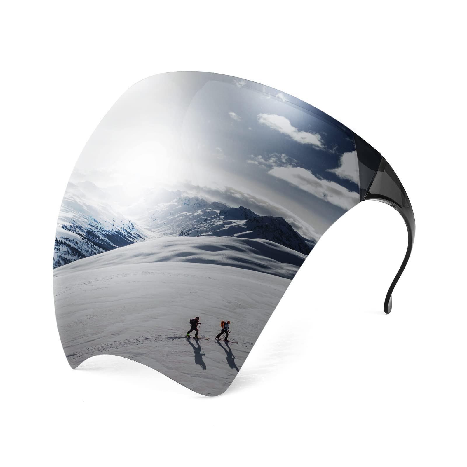 FEISEDY full-cover face visor sunglasses with mirror shield for all-day sun and splash protection.