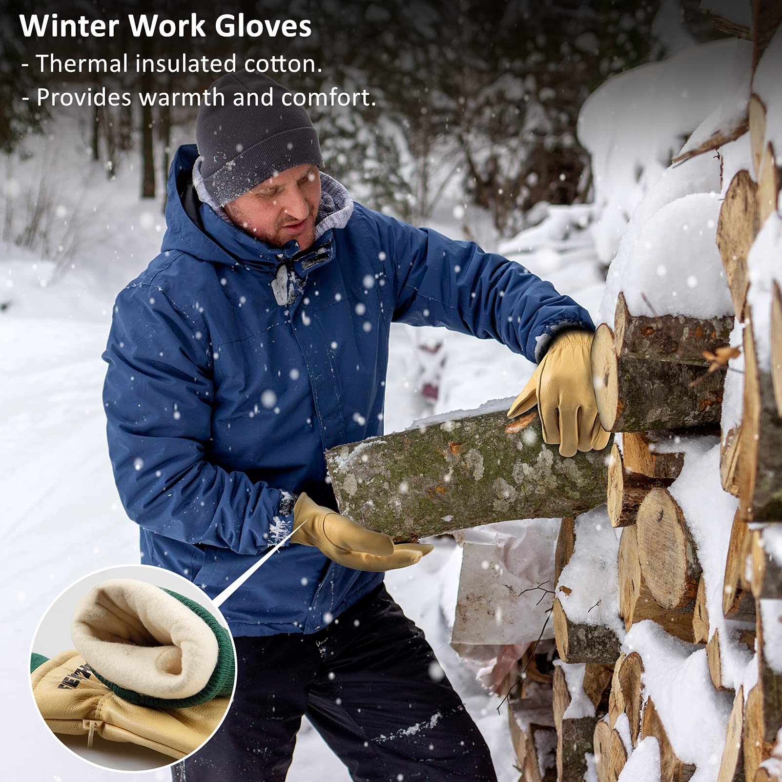 FEISHDEK knit cuff blocks dust and debris during work