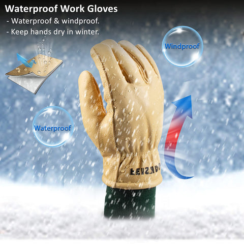 FEISHDEK durable cowhide leather guards against abrasion while handling tools
