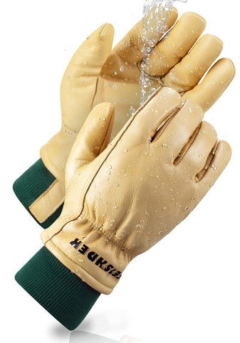 FEISHDEK winter gloves with waterproof cowhide leather protect hands in cold weather