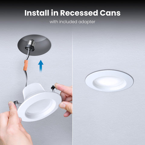 Feit Electric 4in downlight retrofit installation for quick upgrade
