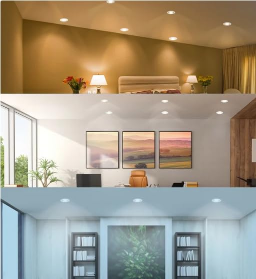 Feit Electric 75W replacement 5-CCT downlight ceiling install, energy-saving room lighting