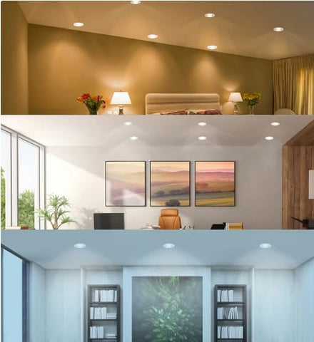 Feit Electric 75W replacement 5-CCT downlight ceiling install, energy-saving room lighting