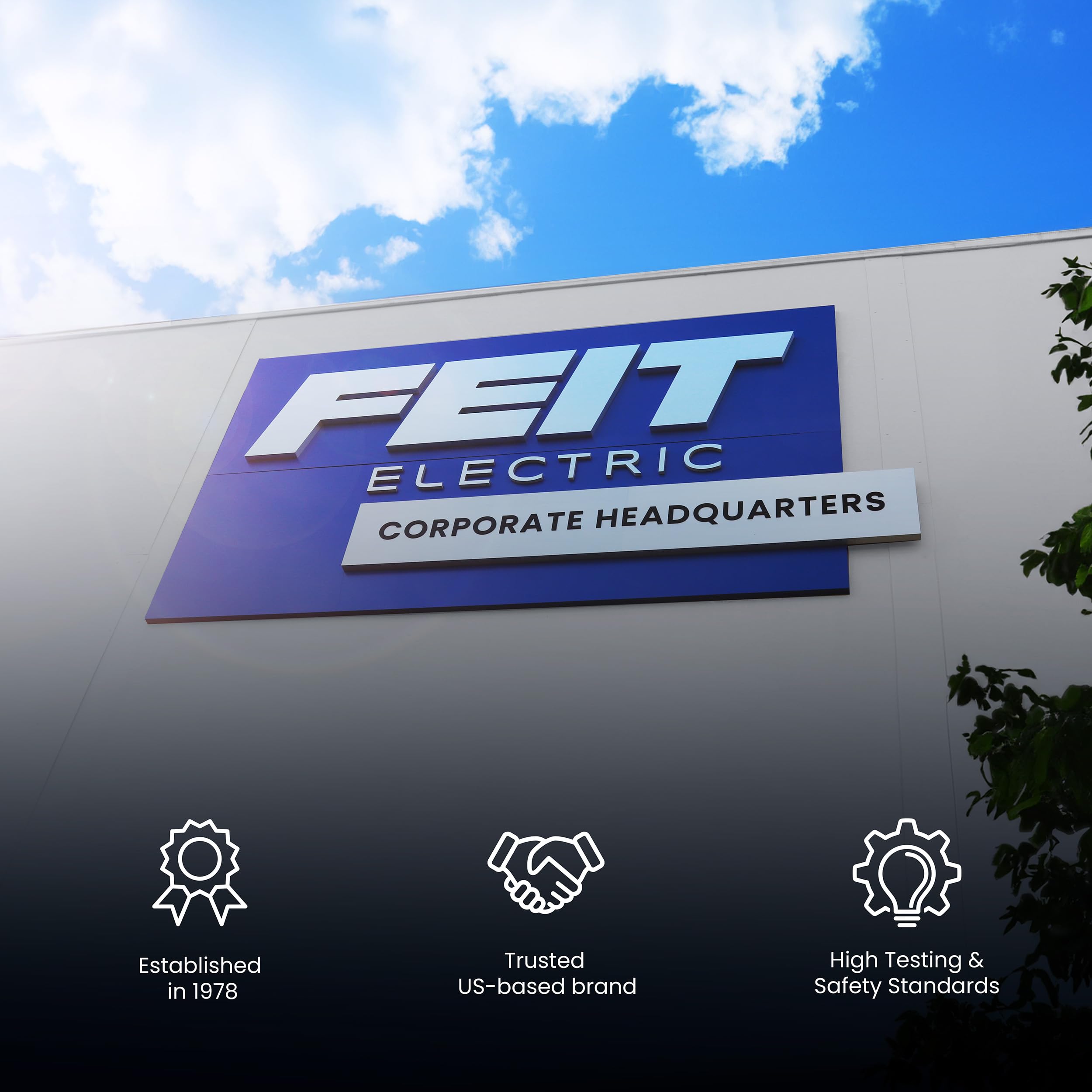 Feit Electric A19 LED bulbs designed for a decade-long lifetime of reliable lighting.