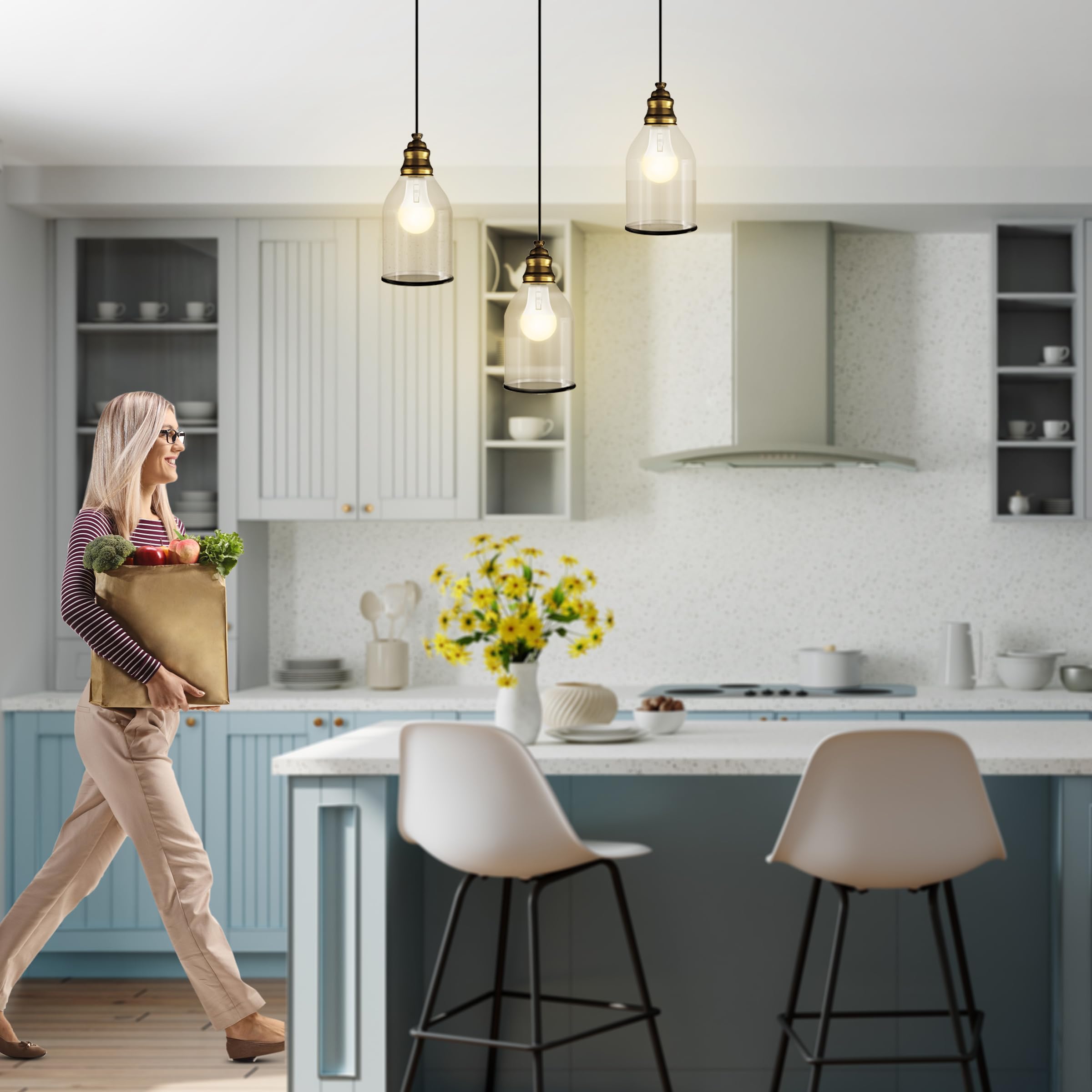 Feit Electric A21 bulb with E26 base compatibility.