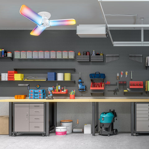 Feit Electric ADJ4000 RGBW 3-Panel ideal for garages and sheds.