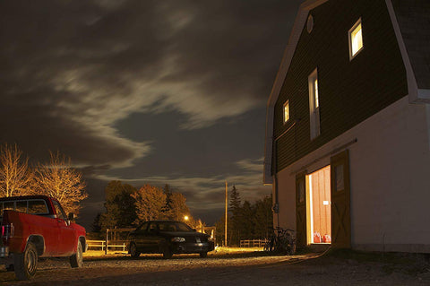 Feit Electric C4000/5K LEDG2 corn bulb in barn lighting with daylight