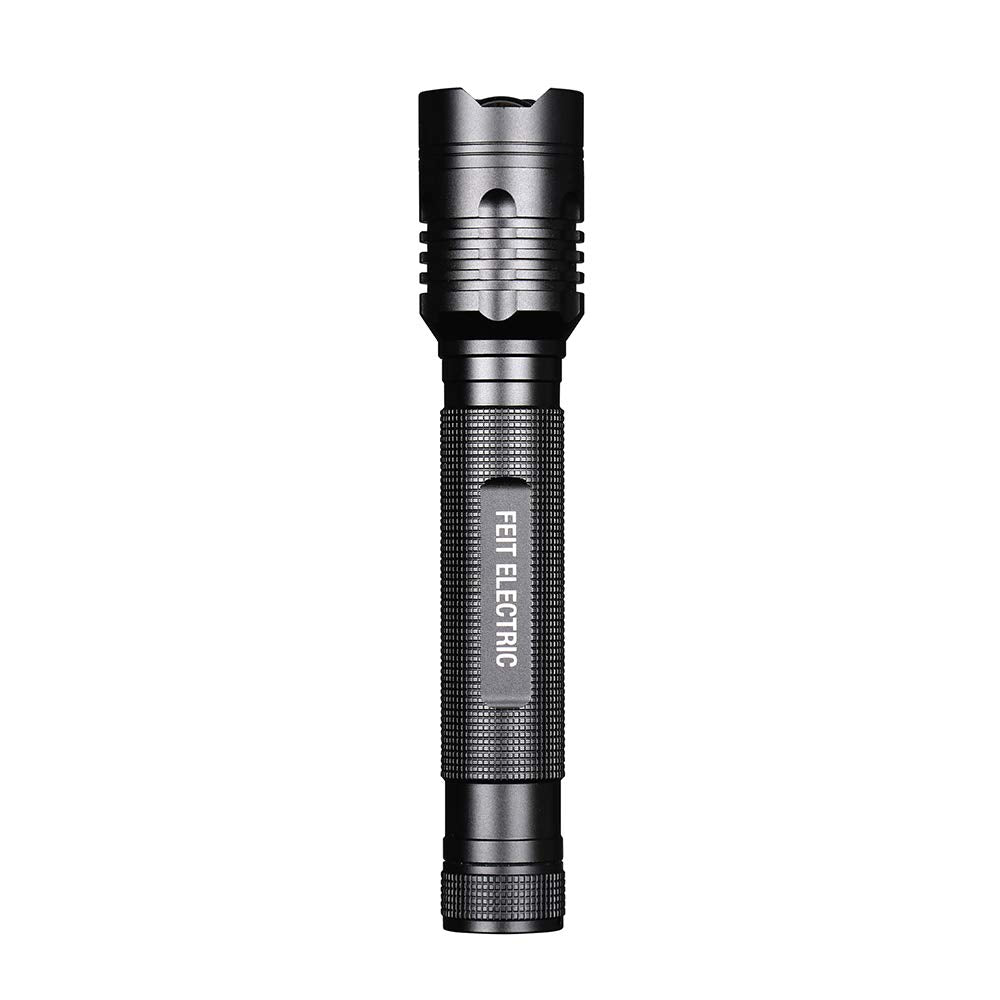 Feit Electric LED tactical flashlight aluminum body demonstrates durability