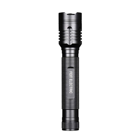 Feit Electric LED tactical flashlight aluminum body demonstrates durability