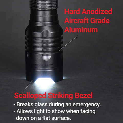 Feit Electric LED tactical flashlight two brightness levels for energy balance