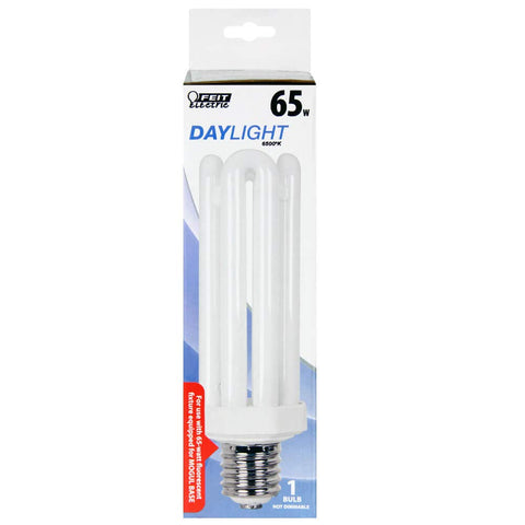 Feit Electric mogul-base CFL bulb installed in a fixture for long-lasting lighting