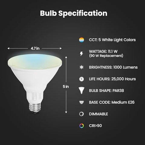 Feit Electric PAR38 dimmable 3000K for neutral kitchen lighting