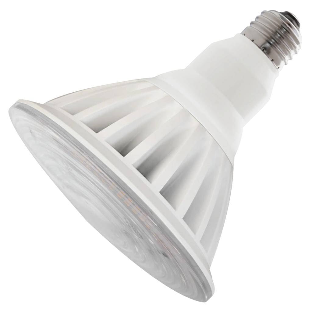 Feit Electric PAR38 LED outdoor flood bulb delivers high brightness for landscape lighting.