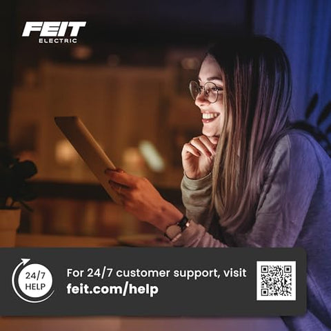 Feit Electric ST21 bulb energy efficient LED lighting saves electricity.