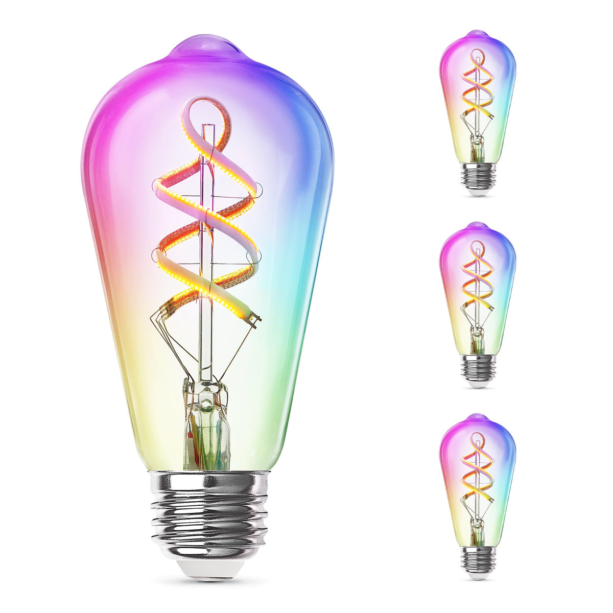 Feit Electric ST21 bulb with spiral filament adds vintage glow to any room.