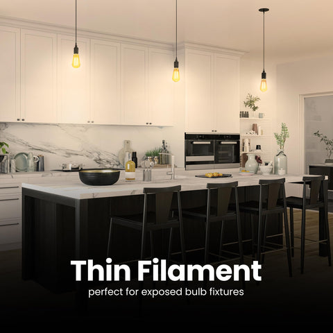 Feit ST19 40W-equivalent LED lighting with efficient energy use.