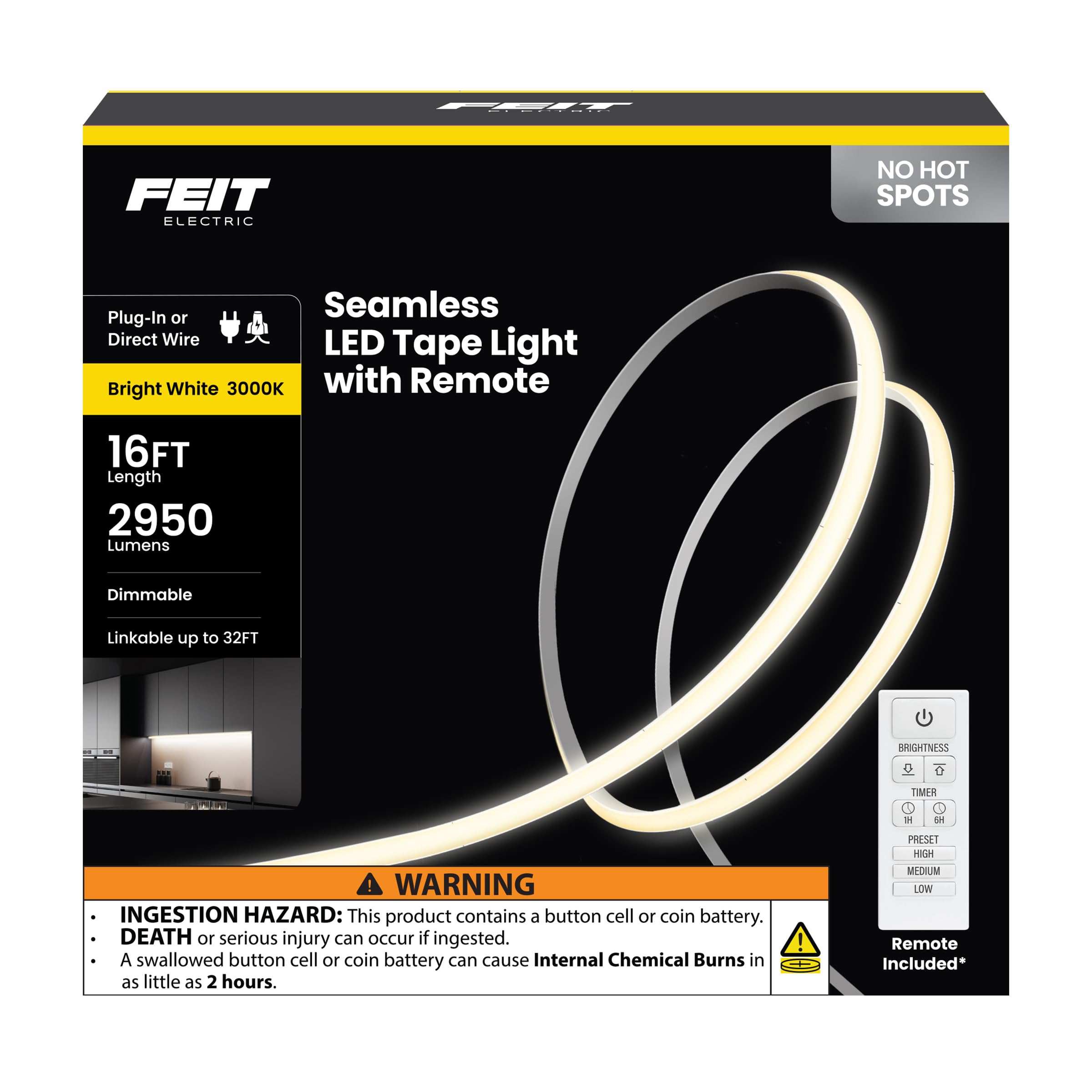 Feit Electric Tape192 seamless 16ft LED strip for cohesive lighting