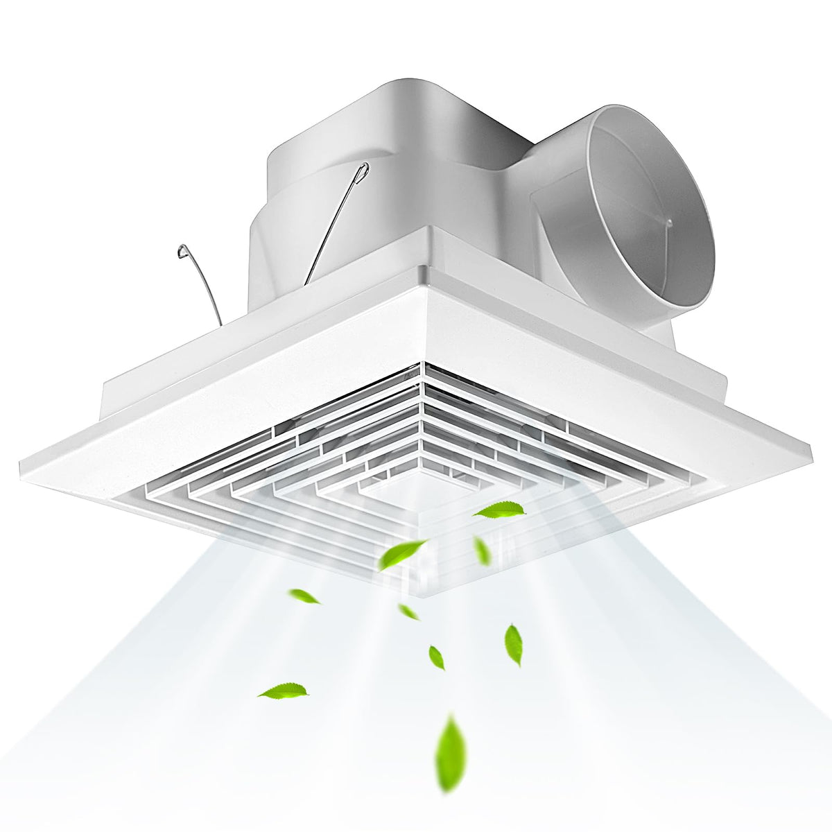 FEITON 90 CFM bathroom fan front view showing quiet performance for a fresh bath space