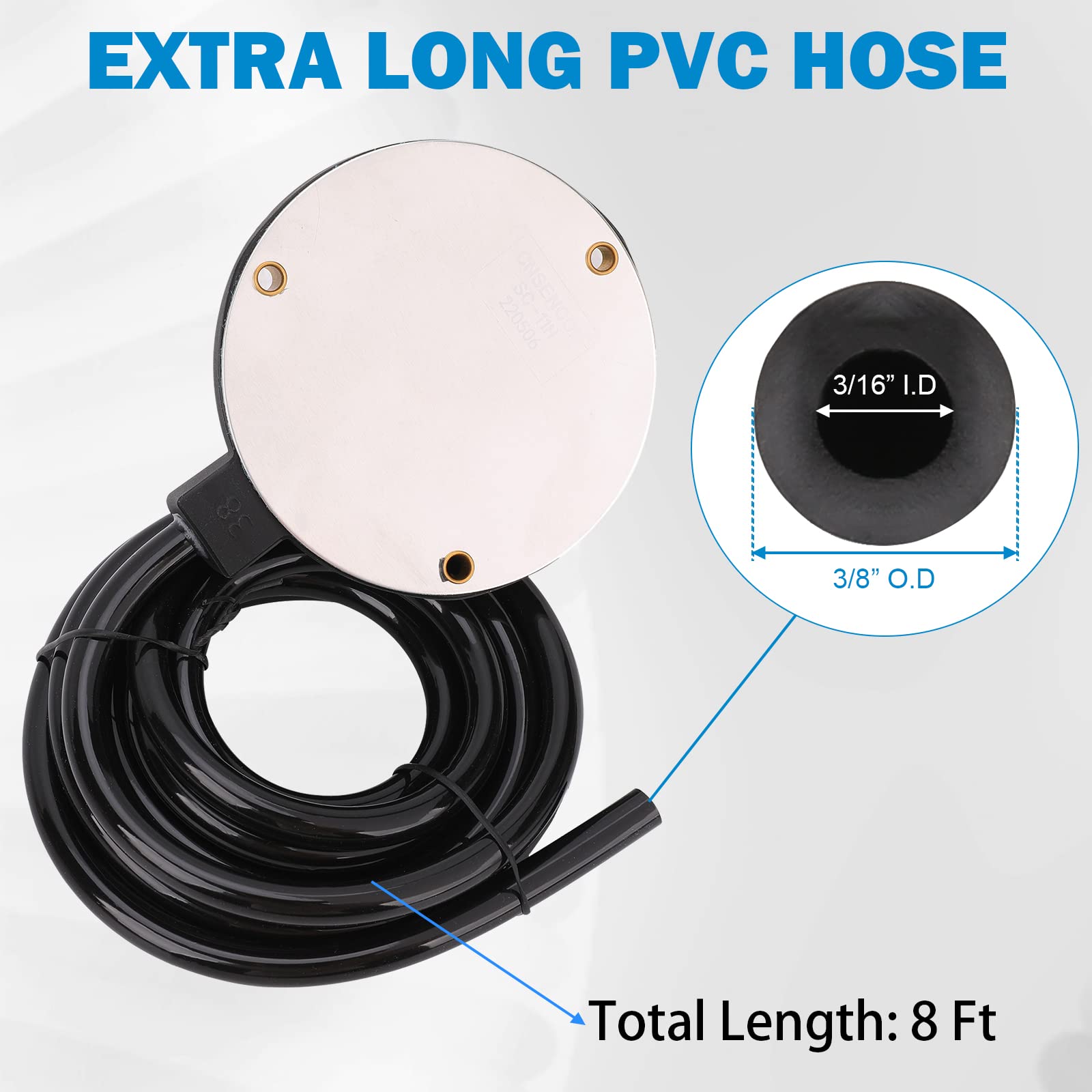 FEITON Air Foot Pedal 8-foot hose extended for reach.